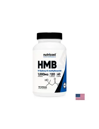 HMB (Бета-хидрокси-бета-метилбутират), 500 mg/120 капсули, 60 дози Nutricost