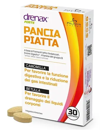 Дренакс Форте (плосък корем) Drenax® x 30 таблетки Пробиотик Lactofer® x 24 капсули Paladin Pharma