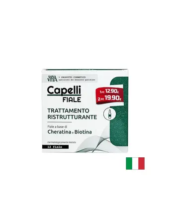 Ампули за коса Sanavita (с биотин и хидролизиран кератин), 12 бр х 10 ml Paladin Pharma