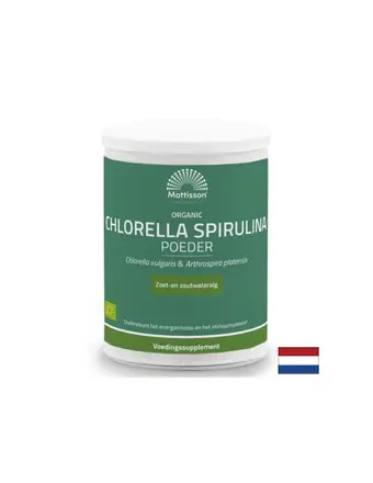 Имунитет, супер антиоксидант Хлорела + Спирулина БИО 125 g прах Mattisson HealthStyle