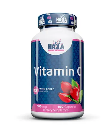 Vitamin C with Rose Hips 500 mg x 100 капсули Haya Labs
