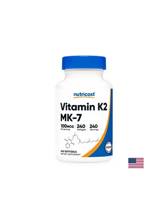 Витамин K2 – Здрави кости и съдове, 100 µg, 240 капсули Nutricost