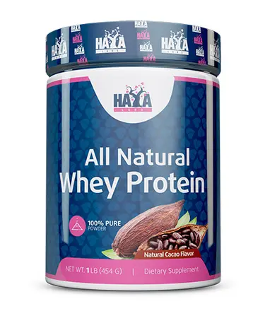 100% Pure All Natural Whey Protein Natural Cacao x 454 гр Haya Labs