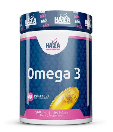 Omega 3 1000 mg Fish Oil x 500 Softgels Haya Labs