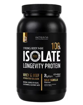 WHEY ISOLATE LONGEVITY PROTEIN Протеин Mлечна ванилия- 1080 грама х 30 дози