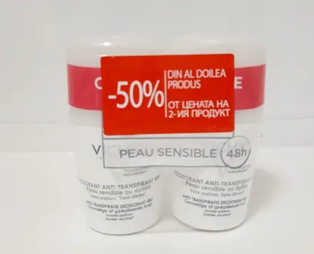 Vichy Дезодорант рол-он 48часа без парфюм 50мл 1+1