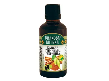 Bioherba Канела , Гимнема и Черница , тинктура 50 мл.