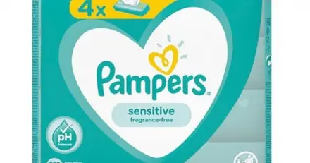 Pampers Sensitive Промо комплект Бебешки мокри кърпи за чувствителна кожа 4х52 броя