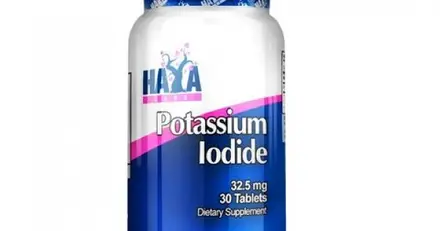 Haya Labs Potassium Iodide За нормална функция на щитовидната жлеза 32,5 мг х30 таблетки