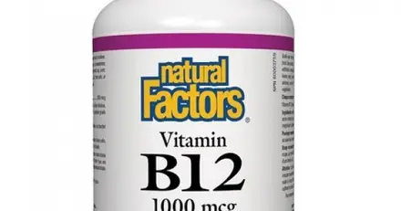 Natural Factors Vitamin B12 Cyanocobalamin 1000 µg x60 сублингвални таблетки