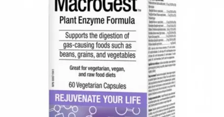 Natural Factors Vegetarian MacroGest Широкоспектърна растителна ензимна формула 280 мг х60 капсули
