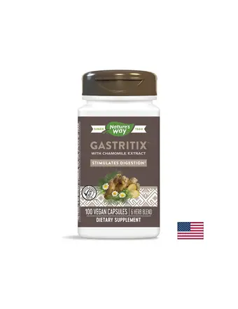 Gastritix™ – Гастритикс™ – билкова формула срещу газове и подут корем, 100 капсули Nature’s Way