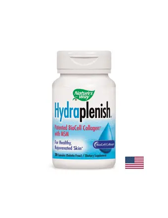 Колаген с хиалуронова киселина и МСМ Hydraplenish® – Красива кожа и здрави стави, 750 mg, 30 капсули Nature’s Way