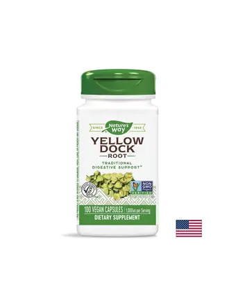 Yellow Dock Root – Къдрав лапад (корен) 500 mg, 100 капсули Nature’s Way