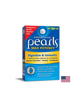 Probiotic Pearls Max Potency Digestion & Immunity / Пърлс пробиотик храносмилане и имунитет, 30 софтгел капсули Nature’s Way