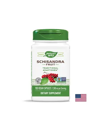 Schisandra Fruit – Шизандра (плод) – Адаптоген и имуномодулатор, 580 mg, 100 капсули Nature’s Way