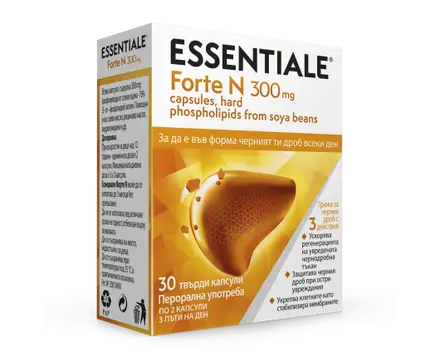 ЕСЕНЦИАЛЕ ФОРТЕ N 300мг. за черния дроб 30 капсули, ESSENTIALE FORTE N
