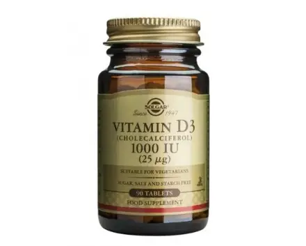 СОЛГАР Витамин Д3 1000IU 90 таблетки / Solgar Vitamin D3