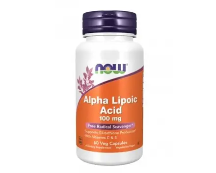 NOW АЛФА-ЛИПОЕВА КИСЕЛИНА 100 МГ 60 КАПСУЛИ / NOW ALPHA LIPOIC ACID 100 МГ 60 CAPSULES
