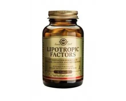 СОЛГАР ЛИПОТРОПНИ ФАКТОРИ 50 ТАБЛЕТКИ / SOLGAR LIPOTROPIC FACTORS