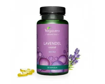 VEGAVERO Lavendel + Hanf Bio-öle / Био масло от Лавандула и Коноп х 90 капсули