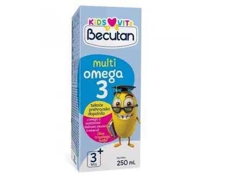 БЕКУТАН КИДС ВИТС МУЛТИОМЕГА 3 сироп 250 мл / BECUTAN KIDS VITS MULTIOMEGA 3