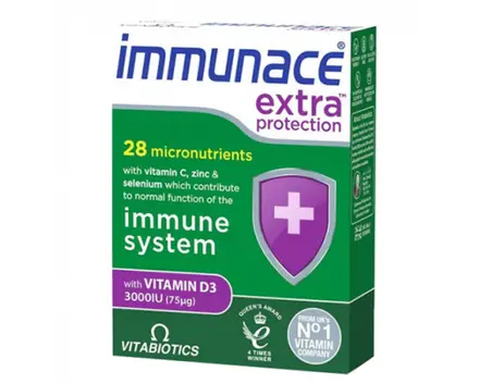 ВИТАБИОТИКС ИМУНЕЙС ЕКСТРА ЗАЩИТА 30 таблетки / VITABIOTICS IMMUNACE EXTRA PROTECTION