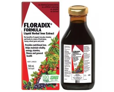 ФЛОРАДИКС БИЛКОВА КРЪВ - Билково-плодов еликсир с желязо 500 мл., FLORADIX