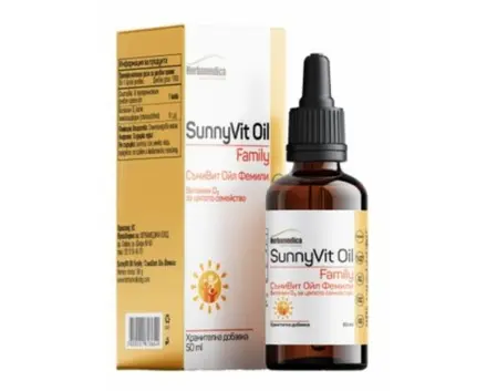 СЪНИ-ВИТ ОЙЛ ФЕМИЛИ ВИТАМИН Д3 400IU 50мл / SUNNY VIT OIL