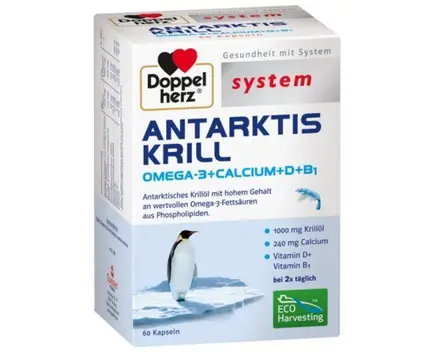 ДОПЕЛХЕРЦ СИСТЕМ АНТАРКТИЧЕСКИ КРИЛ 60 капсули, DOPPELHERZ SYSTEM KRILL