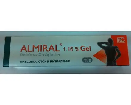 АЛМИРАЛ ГЕЛ ПРИ БОЛКА ОТОК И ВЪЗПАЛЕНИЕ 1,16% 50гр., ALMIRAL GEL